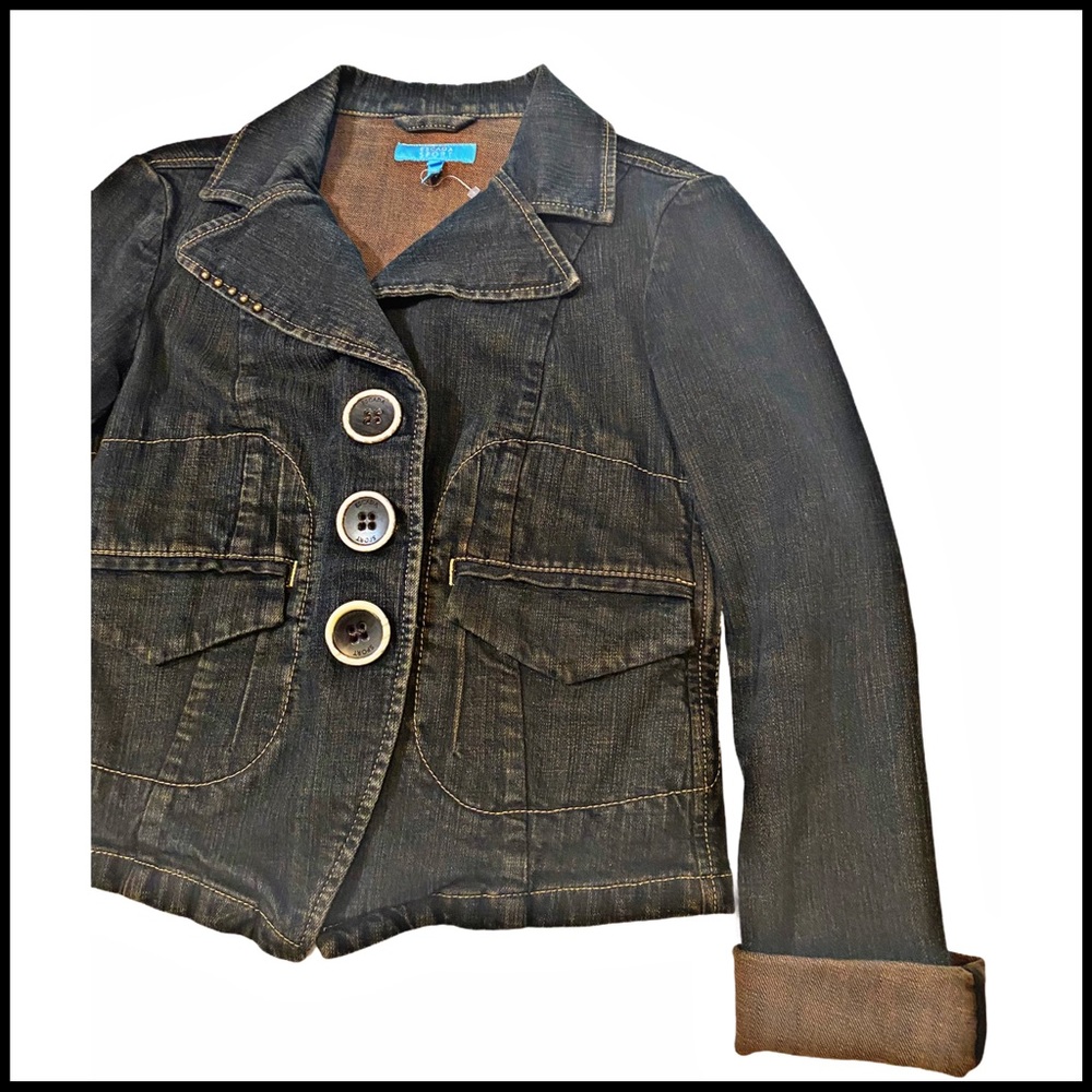 NWOT VINTAGE EXCELLENT ESCADA SPORT JEAN JACKET 40 IT - Picture 4 of 9